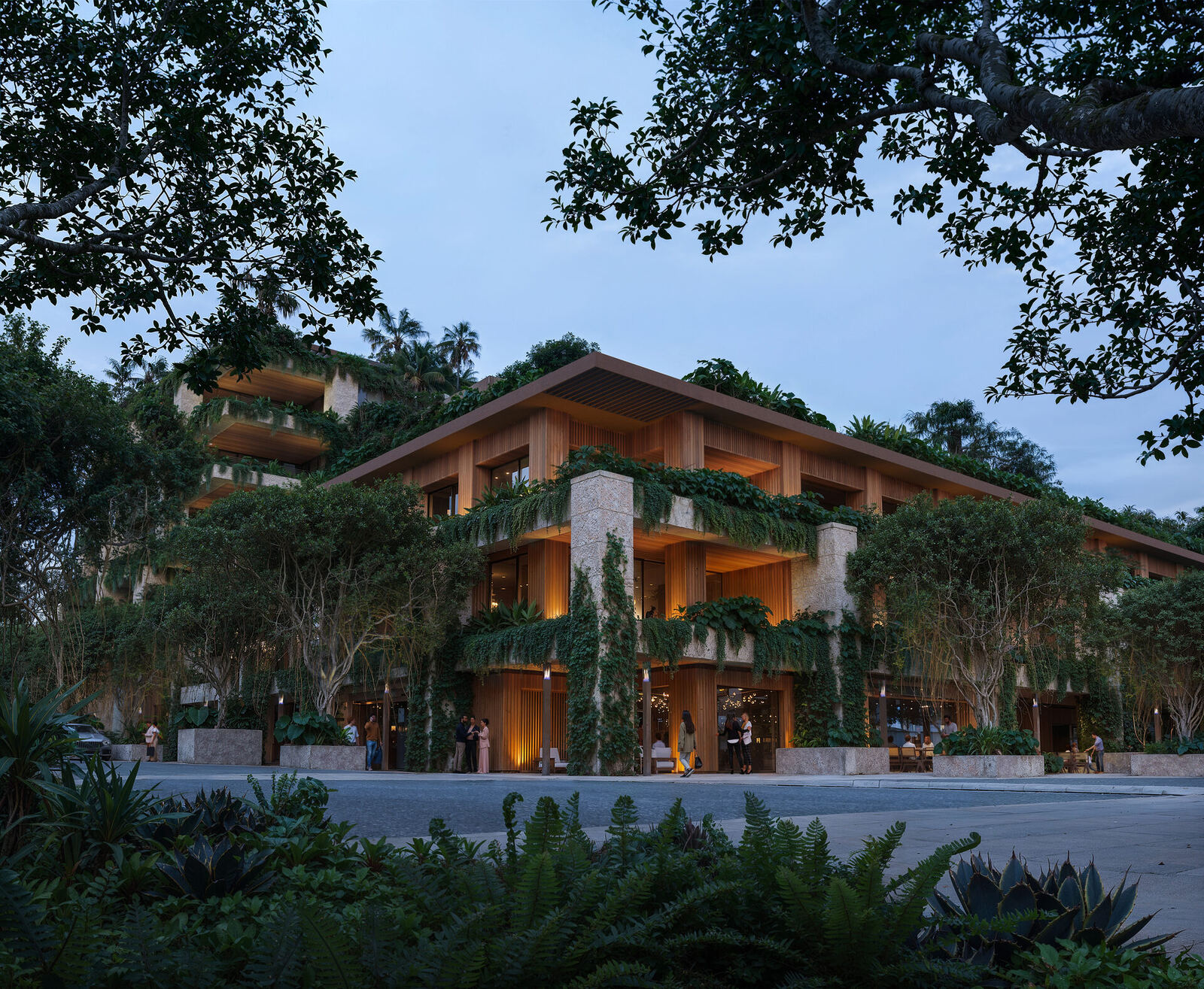 Ziggurat exterior view at Grand Avenue and Matilda Street, Coconut Grove