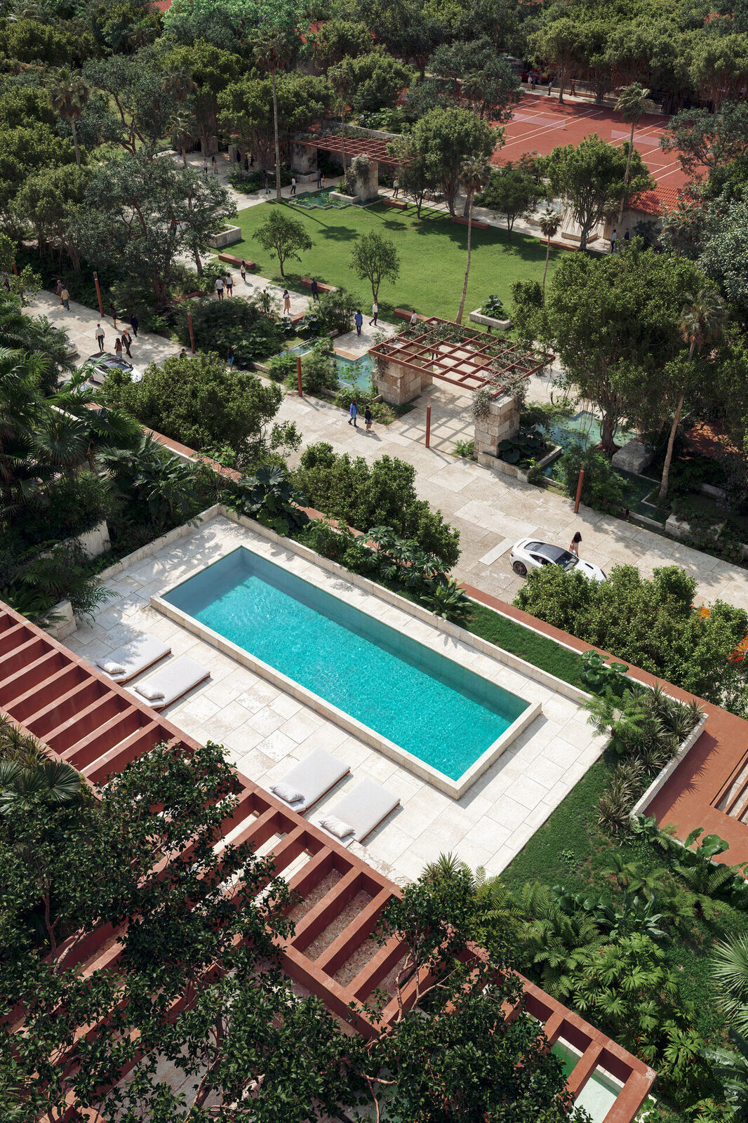 Penthouse rooftop pool
